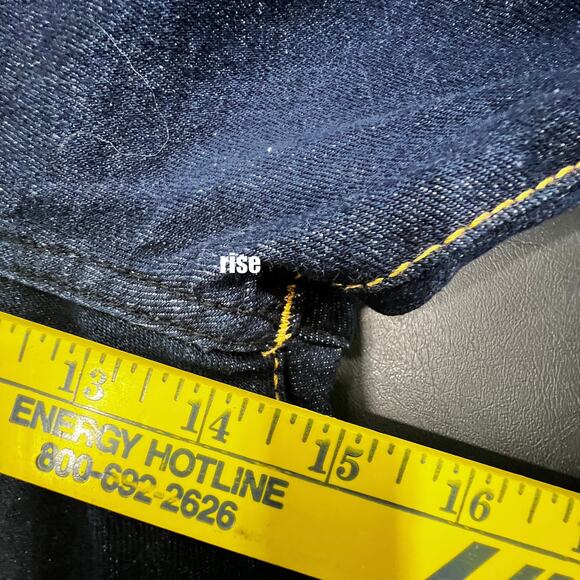 Levi's 501 Original Jeans Men's 44x34 100% Cotton Dark Wash Denim Casual - Picture 7 of 8